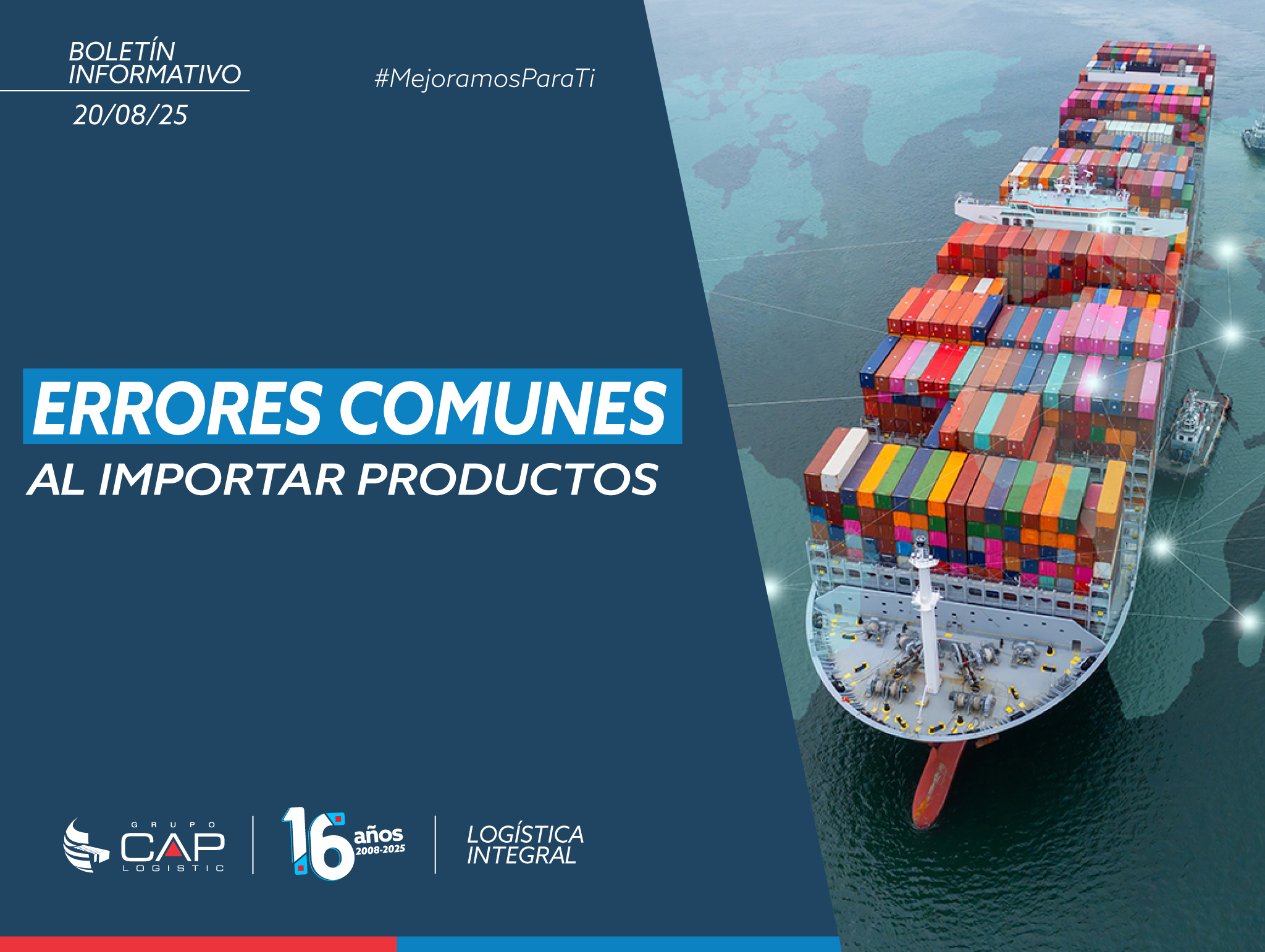 Importar productos es una gran oportunidad para que las empresas accedan a precios competitivos, mayor variedad y calidad. Sin embargo, este proceso implica una cadena logística que, si no se gestiona correctamente, puede generar retrasos, sobrecostos e incluso la pérdida de la mercancía.